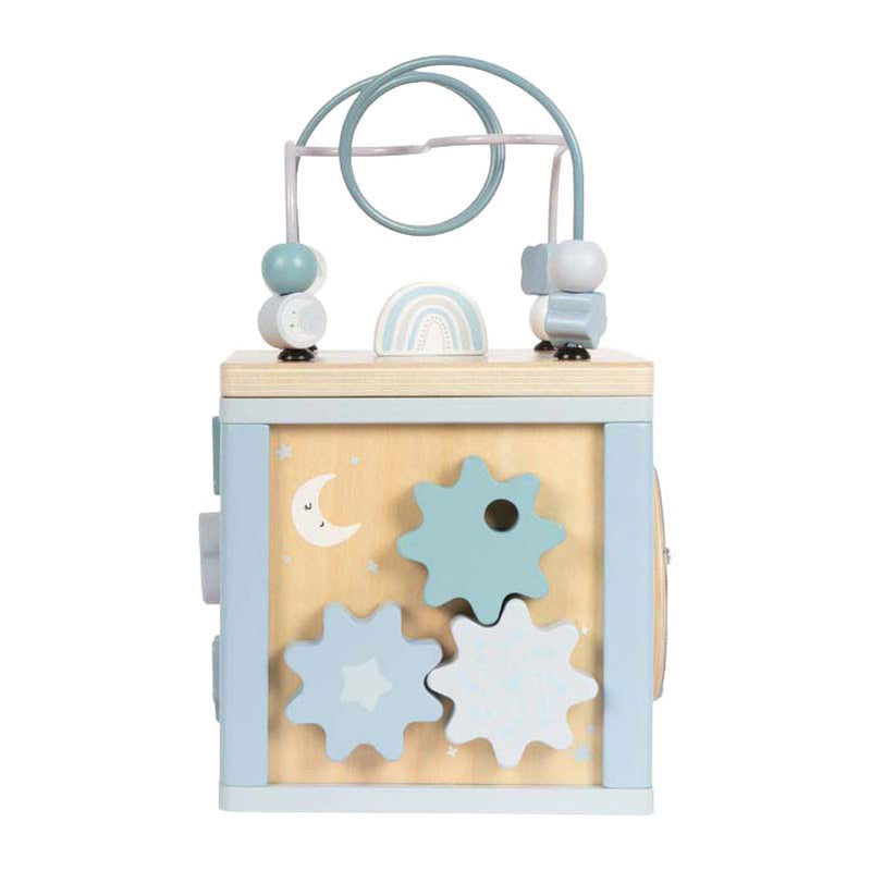 Load image into Gallery viewer, Small foot - houten motor vaardigheden kubus blauw