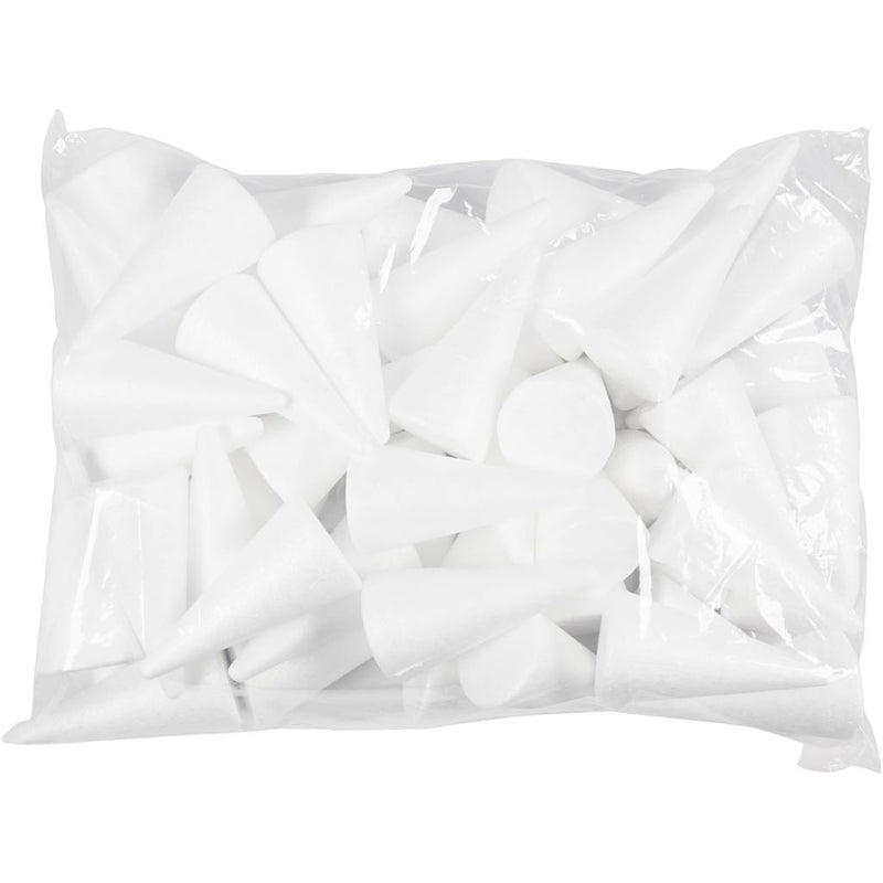 Afbeelding laden in galerijviewer, Https: www.cchobby.nl kegels-h-11-cm-d-5-5-cm-wit-50-stuk-1-doos