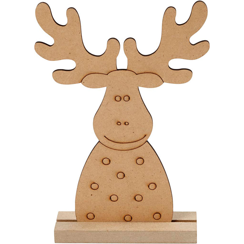 Load image into Gallery viewer, Creativ company houten kerstfiguur rendier