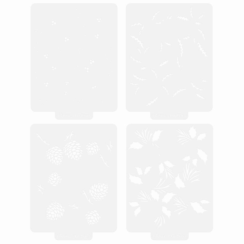 Load image into Gallery viewer, Tonic studios • timeless tidings 4 stencil set