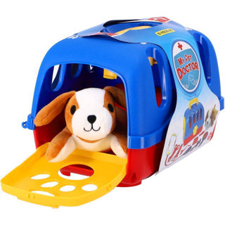 Load image into Gallery viewer, Basic dierenartskoffer met honden knuffel 10-delig