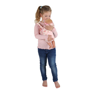 Afbeelding laden in galerijviewer, My beautiful dolls room poppendraagzak roze bloem | 3 stuks