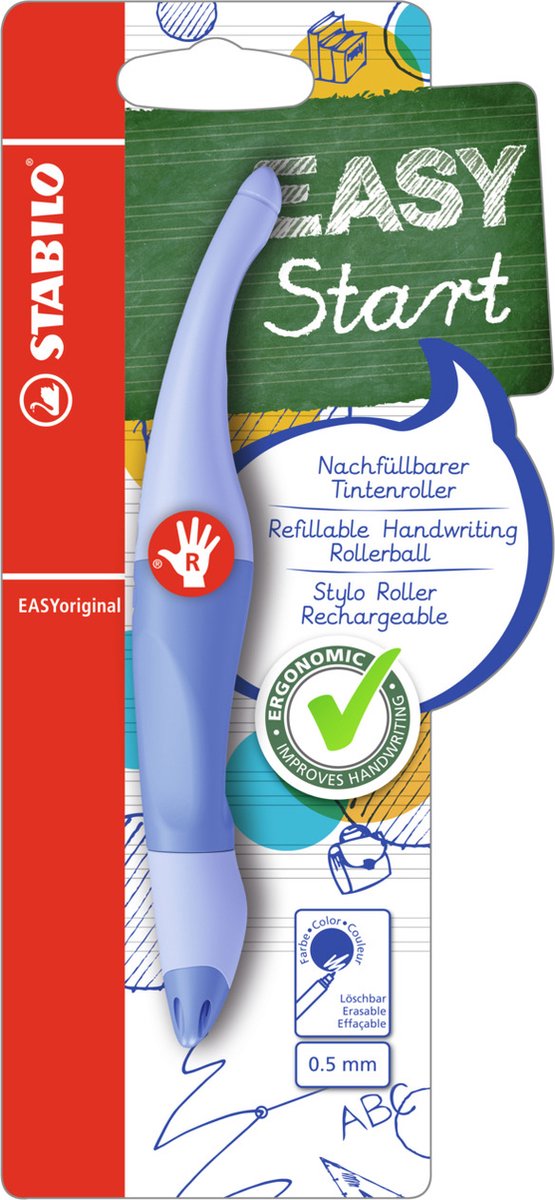 ギャラリービューアに画像をロードする, Stabilo easyoriginal - ergonomische rollerball - rechtshandig - pastel luchtig blauw