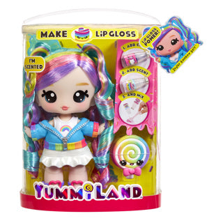 Chargez l'image dans la visionneuse de la galerie, Yummiland large doll + lipgloss pet rainbow skyler rainbow belt