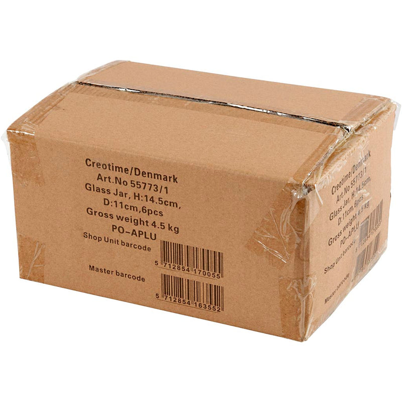 Afbeelding laden in galerijviewer, Https: www.cchobby.nl glazen-pot-h-14-5-cm-d-11-cm-gatgrootte-7-cm-6-stuk-1-doos