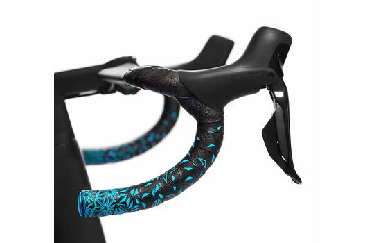 Load image into Gallery viewer, Supacaz - super sticky kush star fade stuurlint zwart neon blauw