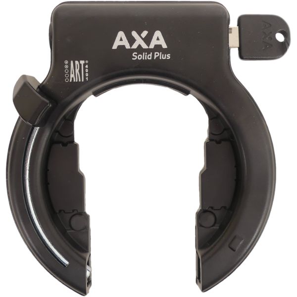Afbeelding laden in galerijviewer, AXA Solid ringslot - hoogwaardig frameslot, extra brede opening, ART 2 sterren, zwart - 58mm