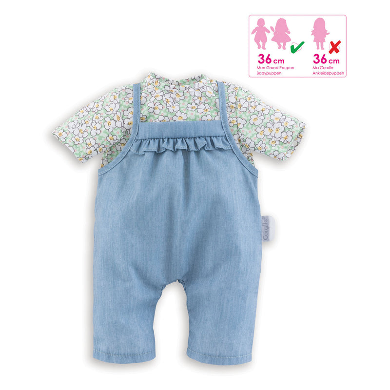 Load image into Gallery viewer, Corolle mon grand poupon - poppen blouse en overall, 36cm