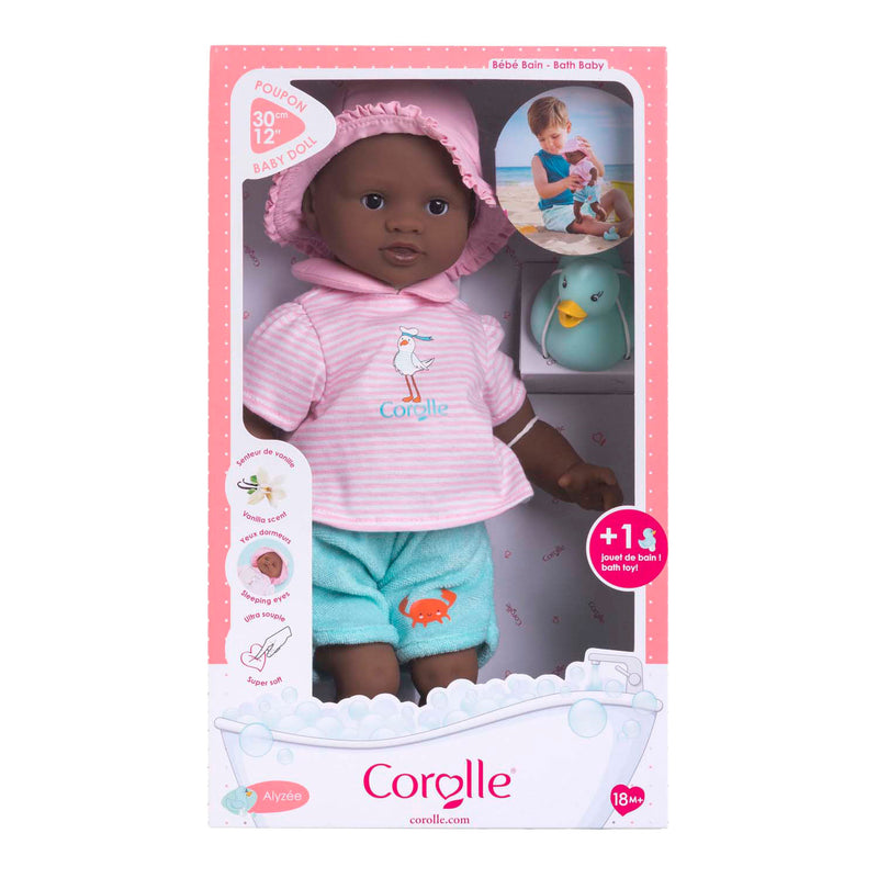 Afbeelding laden in galerijviewer, Corolle badpop alyzee - babypop 30cm waterbestendig multi kleuren.