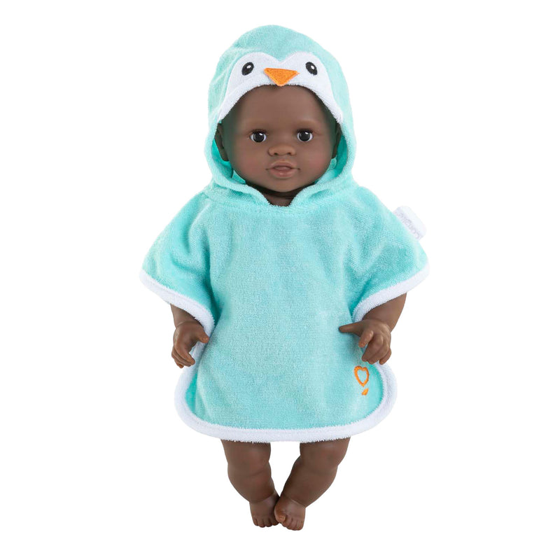 Load image into Gallery viewer, Corolle badcape voor babypop - pinguin, 30cm