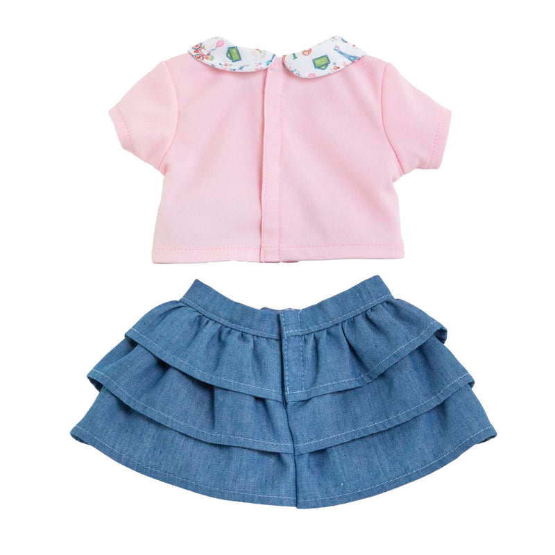 Load image into Gallery viewer, Corolle rok met ruches en t-shirt voor babypop, 30cm.