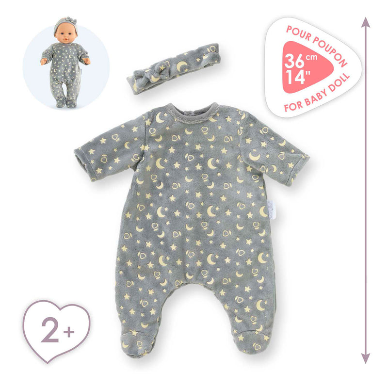 Load image into Gallery viewer, Corolle poppen pyjama glitter in het donker en haarband, 36cm