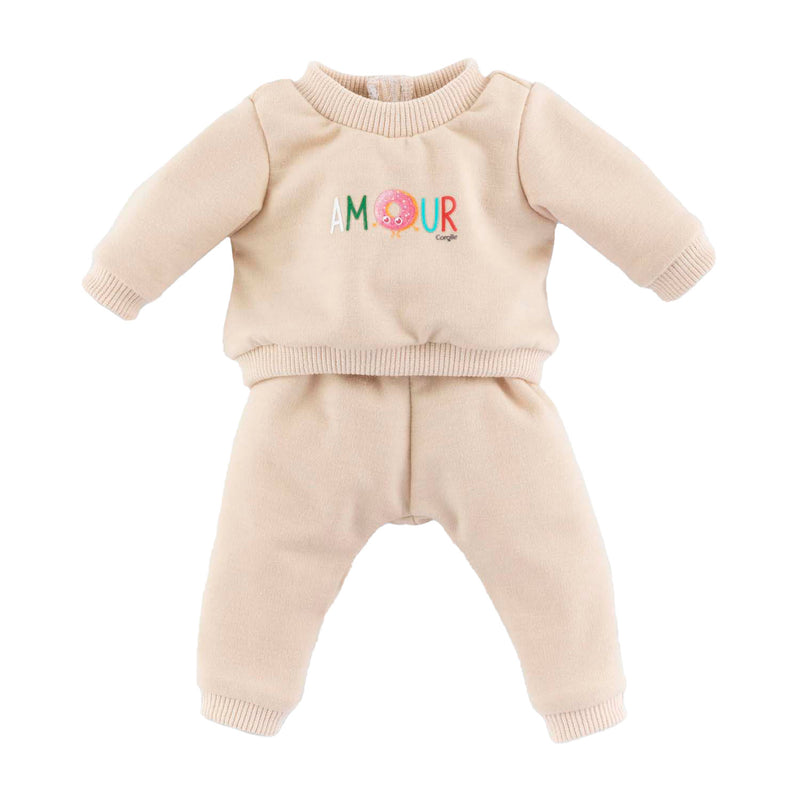 Load image into Gallery viewer, Corolle beige trainingspak voor babypop, 36cm