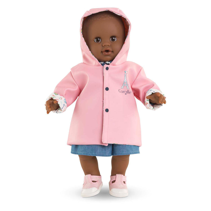 Load image into Gallery viewer, Corolle omkeerbare regenjas voor babypop, 36cm