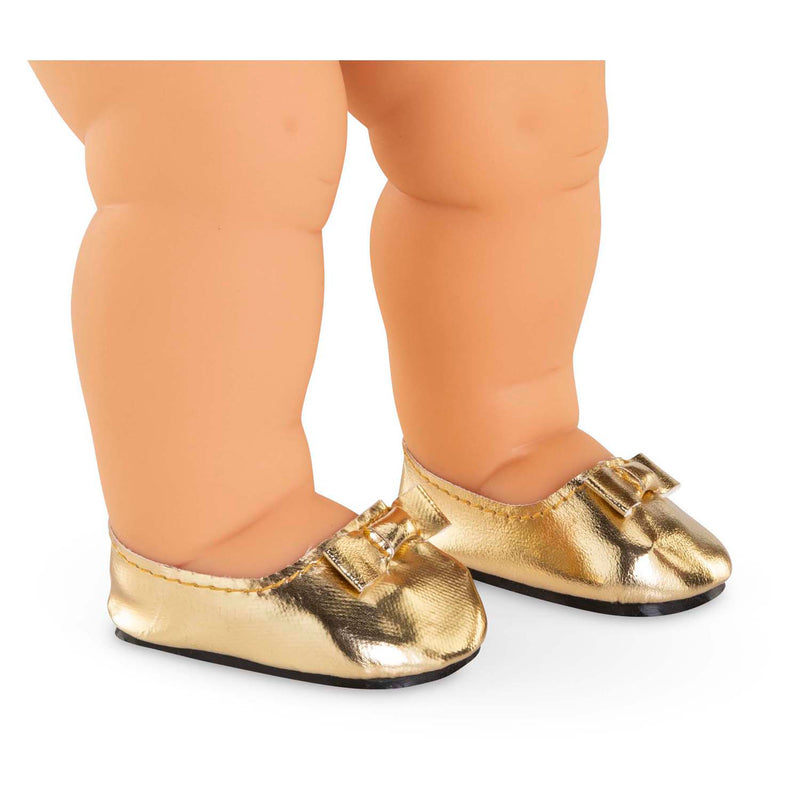 Chargez l'image dans la visionneuse de la galerie, Corolle babypop gouden ballerina schoenen - poppenaccessoire 36cm.