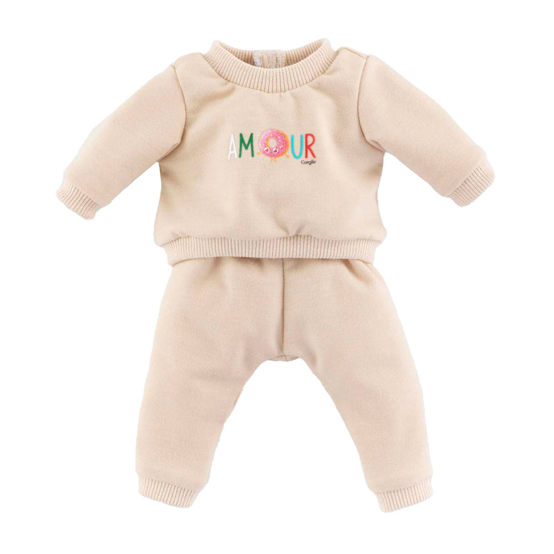 Load image into Gallery viewer, Corolle beige trainingspak voor babypop, 42cm