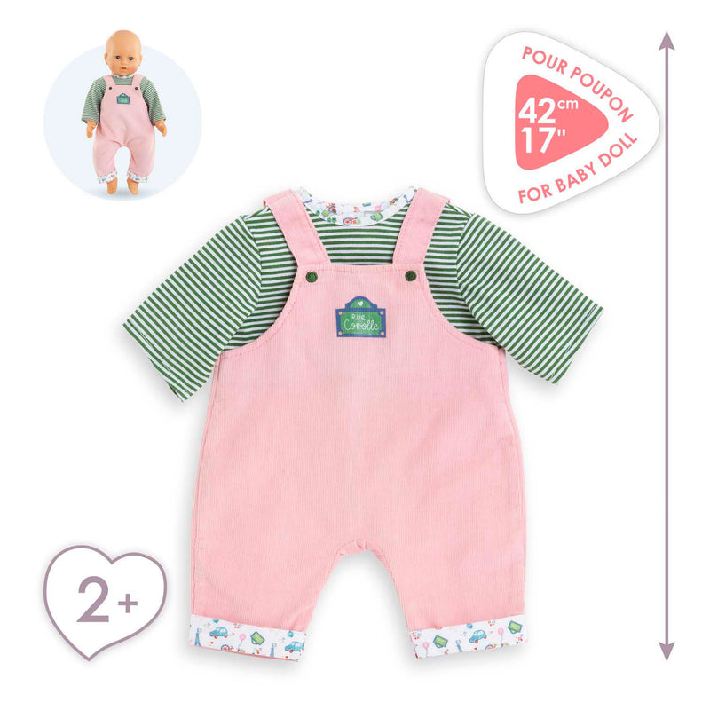Load image into Gallery viewer, Corolle t-shirt en overall voor babypop, 42cm