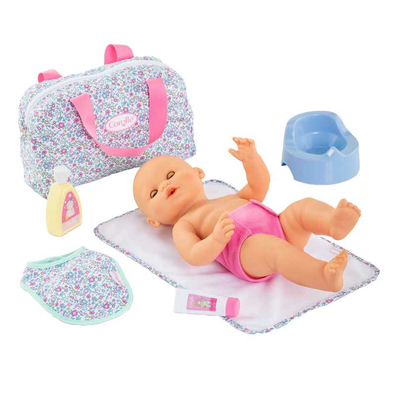 Afbeelding laden in galerijviewer, Corolle luieraccessoires bloemen set voor babypop, 36cm