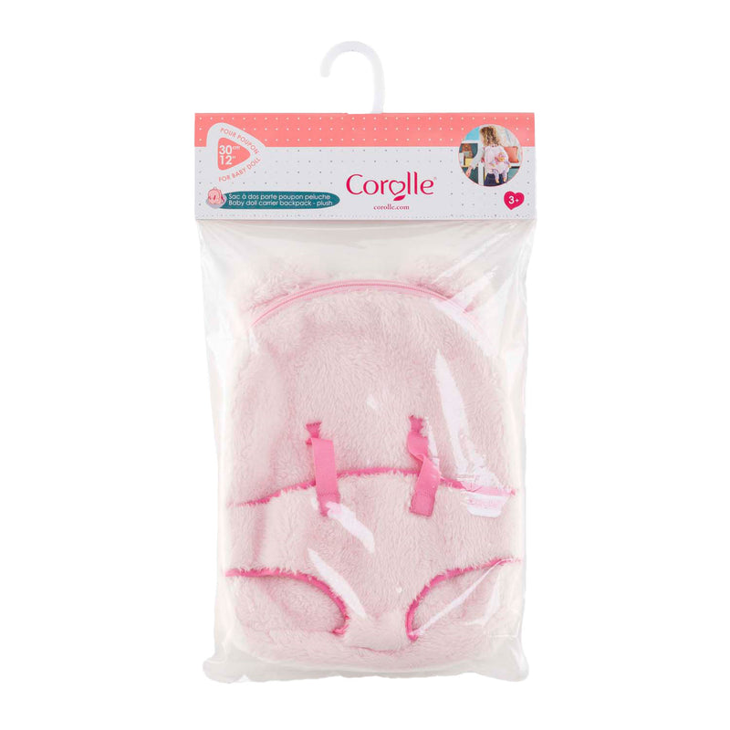 ギャラリービューアに画像をロードする, Corolle poppen draagrugzak roze pluche 30cm babypop accessoire.