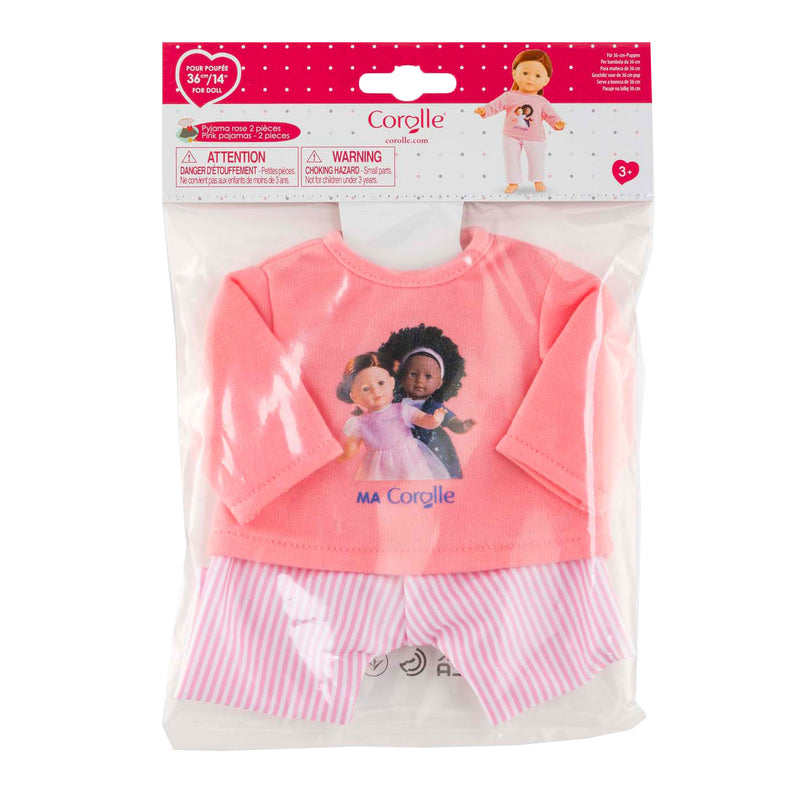 Afbeelding laden in galerijviewer, Corolle poppen pyjama roze 36cm - poppenkleding set.