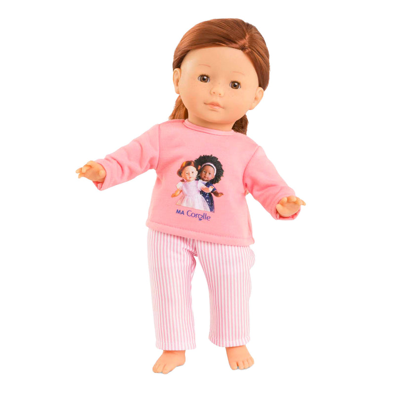 Afbeelding laden in galerijviewer, Corolle poppen pyjama roze 36cm - poppenkleding set.