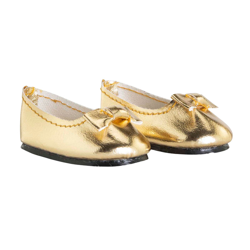 Load image into Gallery viewer, Corolle gouden ballerina schoenen voor poppen, 36cm