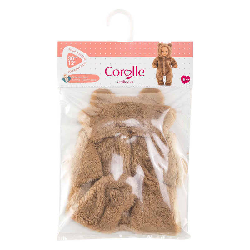 Load image into Gallery viewer, Corolle bunting brown bear onesie - 30cm
