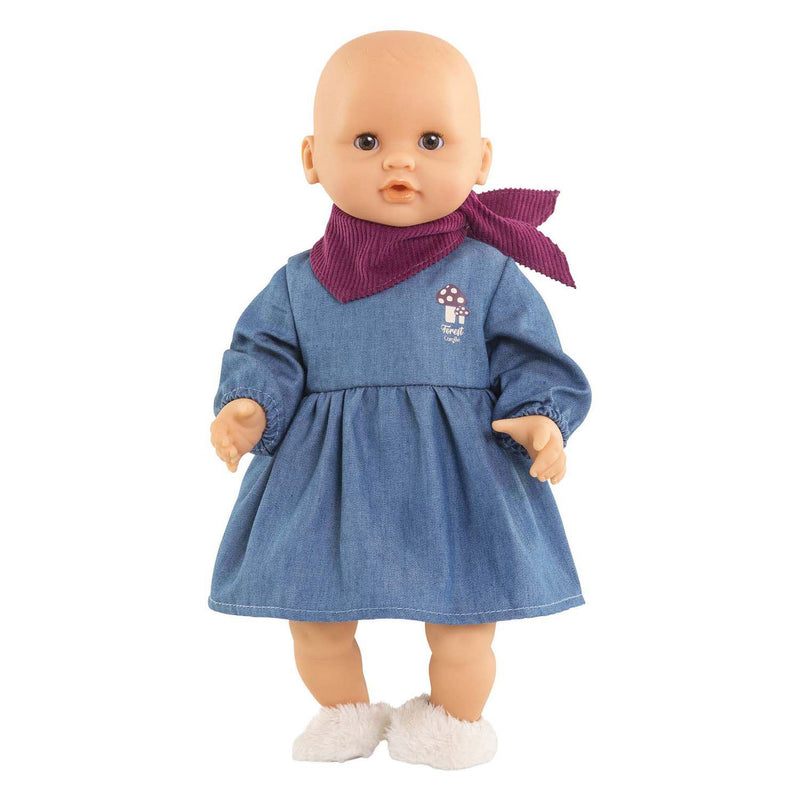 Load image into Gallery viewer, Corolle jeans jurk met sjaal kleine ontdekker - 30cm