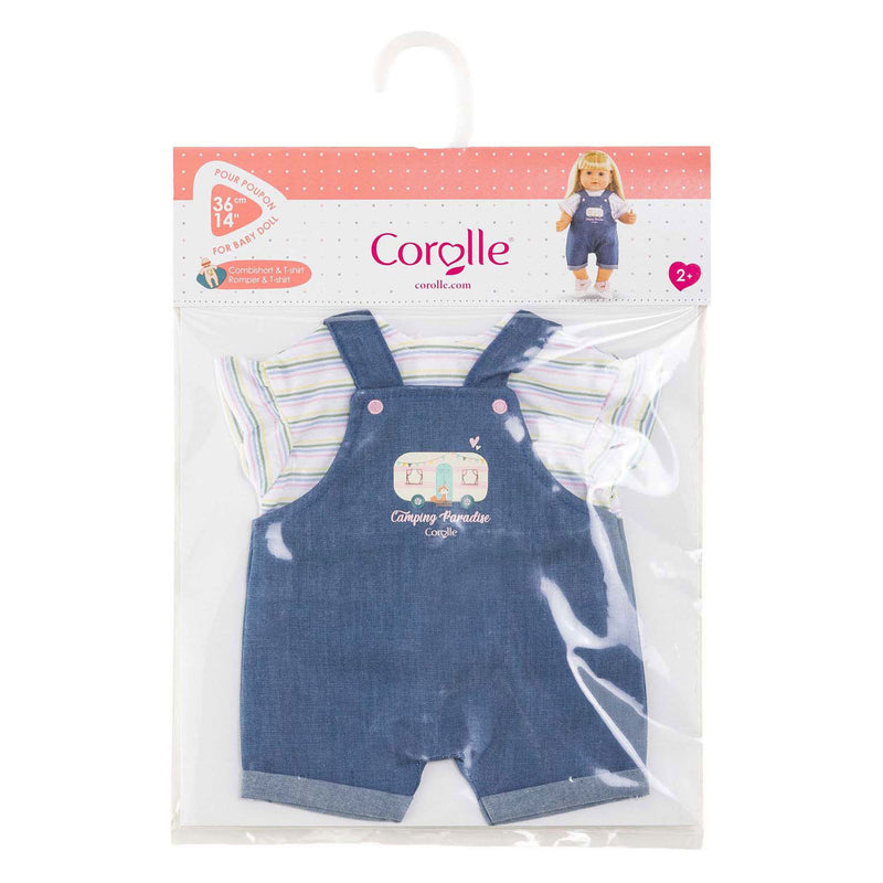 Afbeelding laden in galerijviewer, Corolle poppen jeans overall met t-shirt kleine ontdekker - 36cm