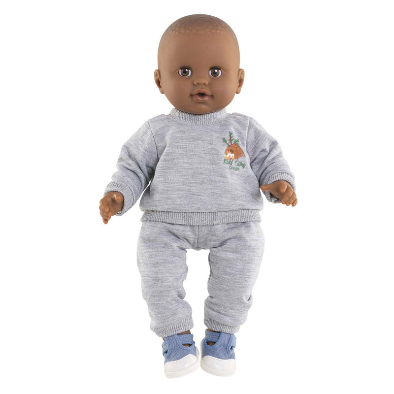 Afbeelding laden in galerijviewer, Corolle poppenkostuum joggingpak grijs 36cm - zachte poppenkleding.