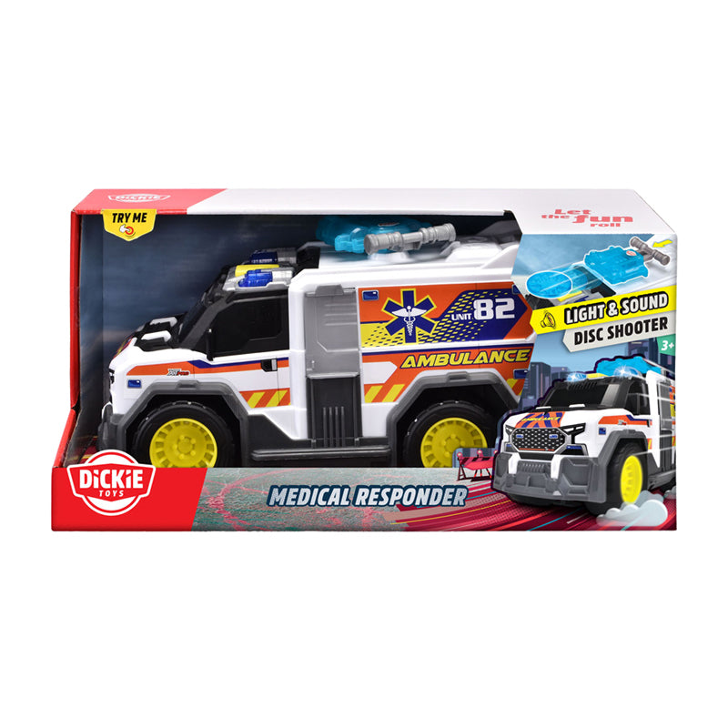 Afbeelding laden in galerijviewer, Dickie toys - ambulance - ziekenwagen - licht en geluid - vanaf 3 jaar
