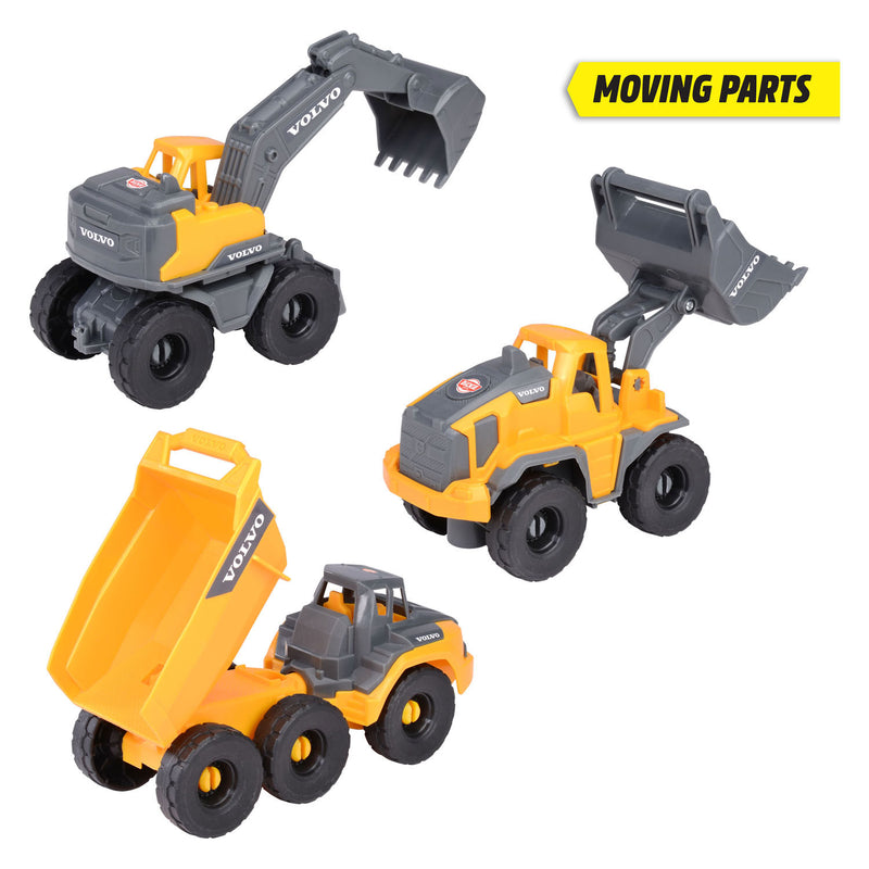 Load image into Gallery viewer, Dickie volvo constructie werkvoertuigen speelset, 3dlg.