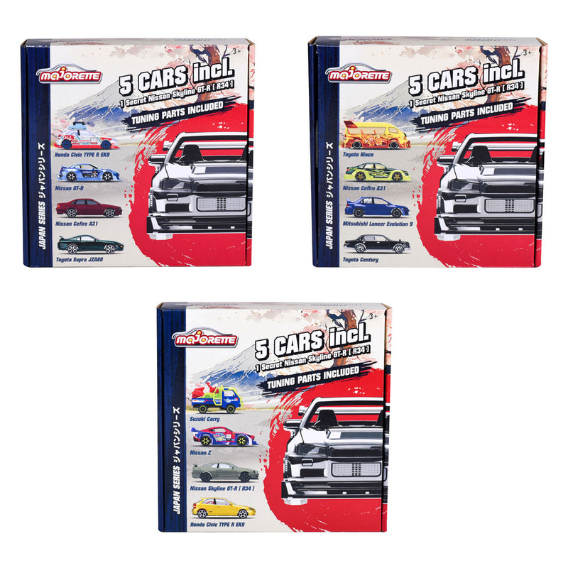 Laden Sie das Bild in Galerie -Viewer, Majorette japan series die-cast auto's bonus pack, 5st.