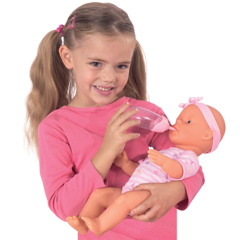 Chargez l'image dans la visionneuse de la galerie, Simba - new born baby - babypop - 43 cm - slapende ogen - roze - drink en plasfunctie - babypop