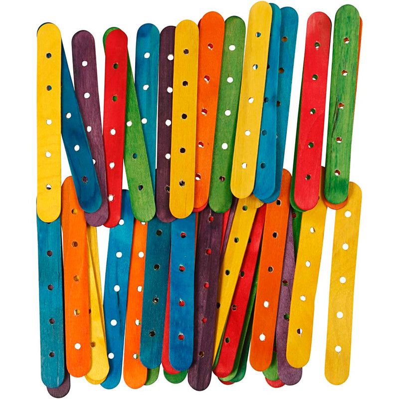 Load image into Gallery viewer, Creativ company https: www.cchobby.nl constructiestokjes-l-15-cm-b-1-8-cm-gatgrootte-4-mm-diverse-kleuren-500-div-1-doos