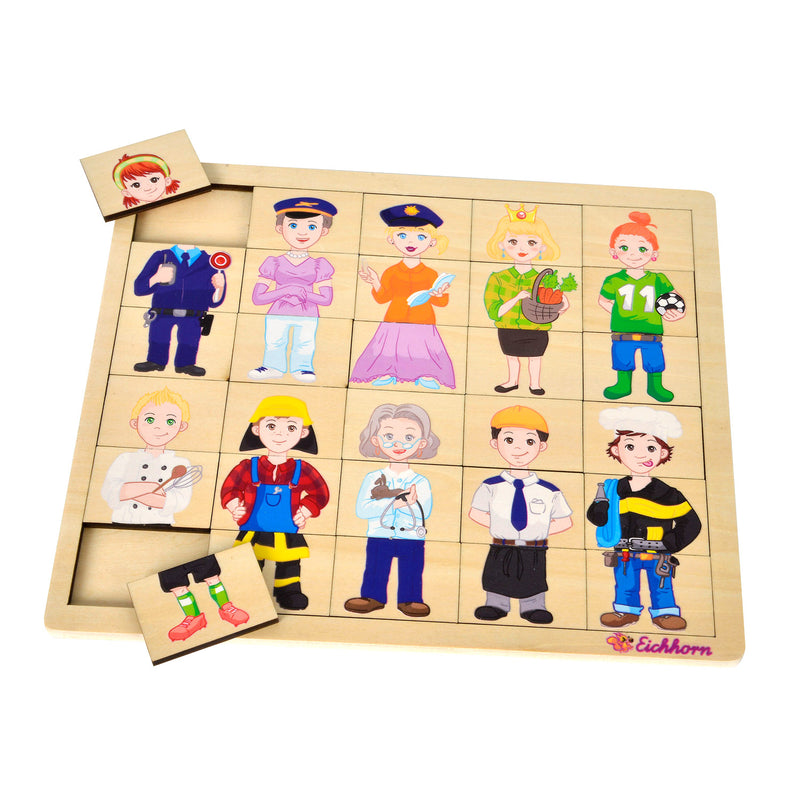 Afbeelding laden in galerijviewer, Eichhorn houten puzzel - beroepen, 30st.