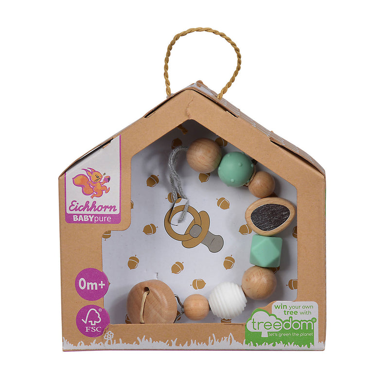 Load image into Gallery viewer, Eichhorn baby houten fopspeenketting
