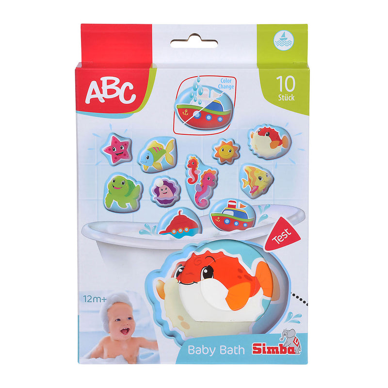 Load image into Gallery viewer, Abc magische badspeelgoed zeedieren, 10dlg.