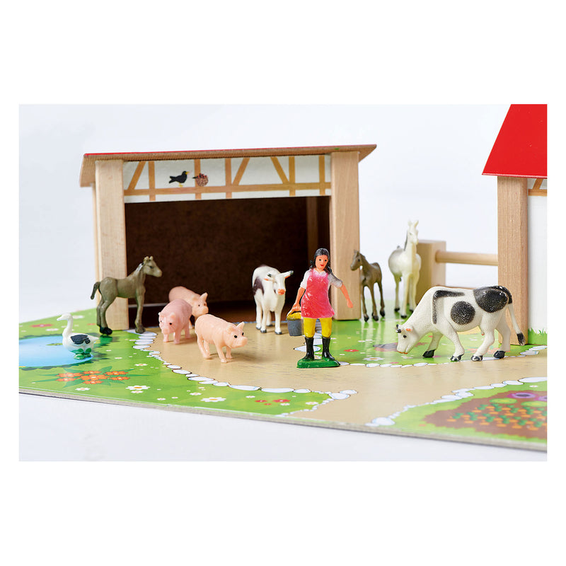 Afbeelding laden in galerijviewer, Eichhorn houten boerderij met accessoires, 20dlg.