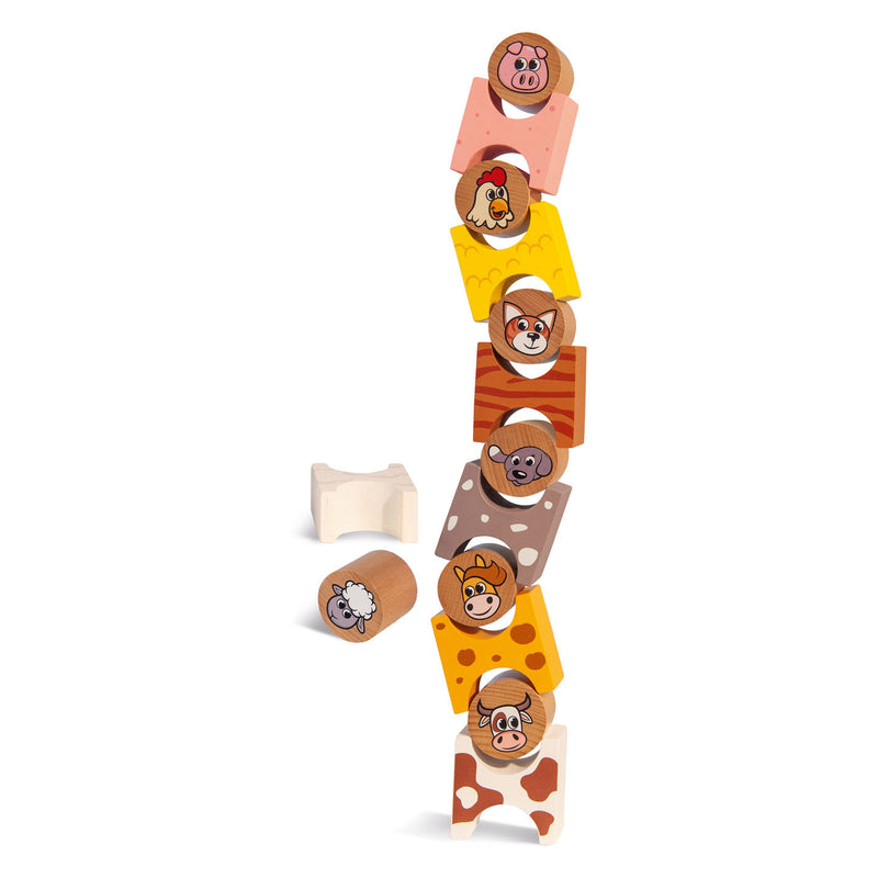 Load image into Gallery viewer, Eichhorn houten stapelspel boerderijdieren, 14dlg.