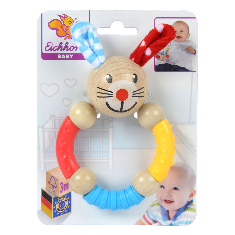 Load image into Gallery viewer, Eichhorn baby bijtring konijn van hout