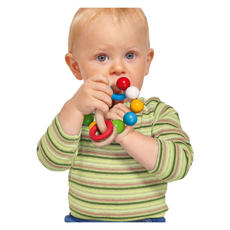 Load image into Gallery viewer, Eichhorn baby houten grijpring 3d