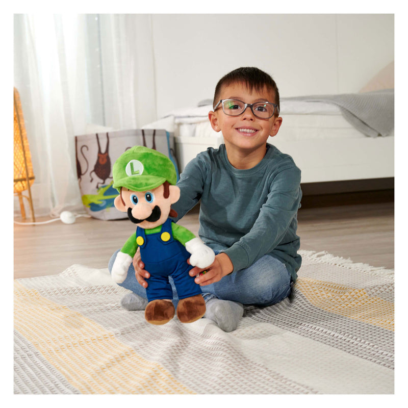 Afbeelding laden in galerijviewer, Nicotoy super mario luigi pluche, 30cm - knuffel