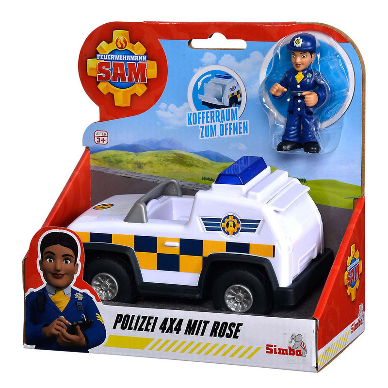 Chargez l'image dans la visionneuse de la galerie, Simba brandweerman sam politie 4x4 jeep met speelfiguur