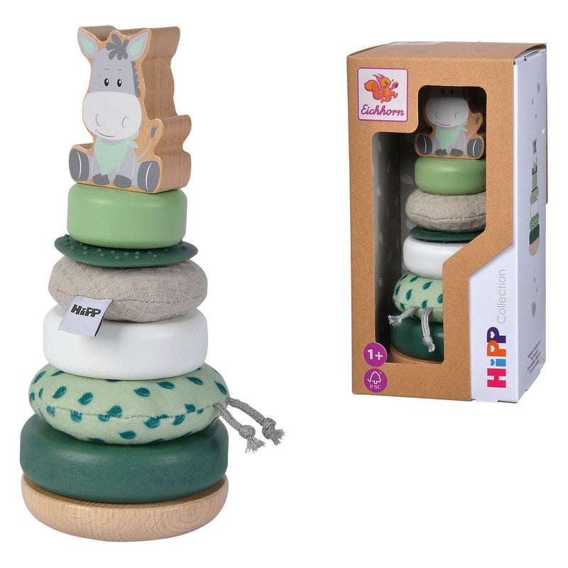 Afbeelding laden in galerijviewer, Eichhorn houten stapeltoren ezel - educatief babyspeelgoed fsc.