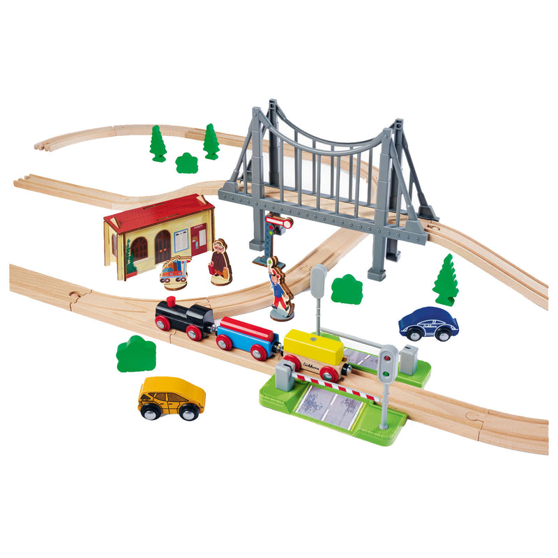 Load image into Gallery viewer, Eichhorn treinbaan met brug speelset, 55dlg.