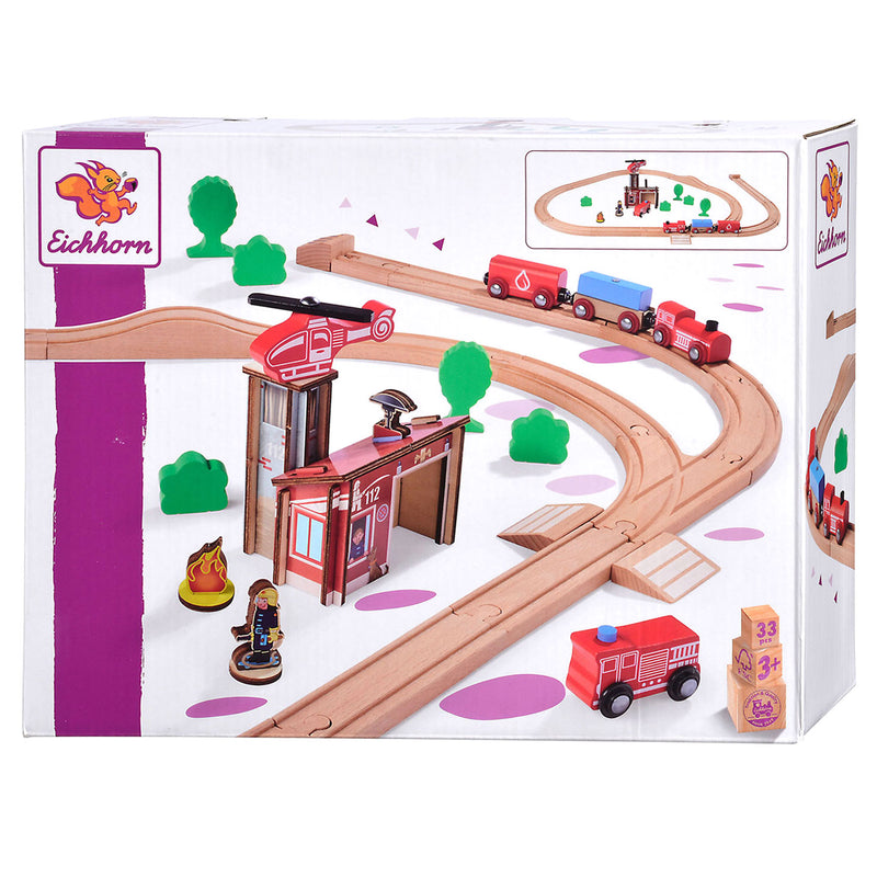 ギャラリービューアに画像をロードする, Eichhorn treinbaan met brug speelset, 33dlg.