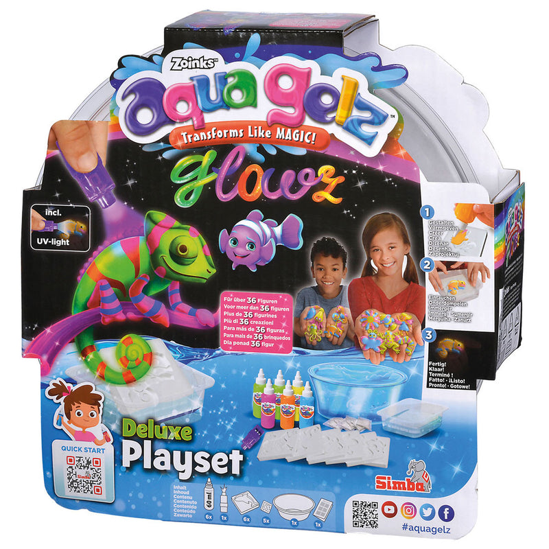 Load image into Gallery viewer, Aqua Gelz Deluxe Glow in the Dark Speelset