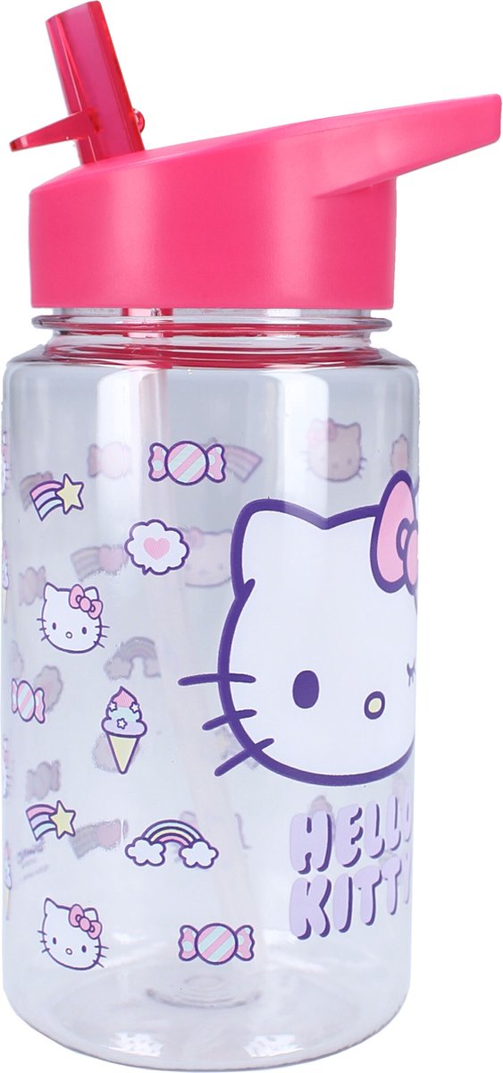 ギャラリービューアに画像をロードする, Vadobag hello kitty drinkfles - drink up - 450 ml - schoolbeker