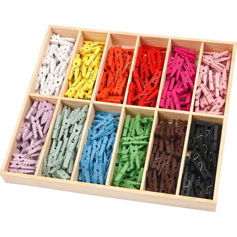 Load image into Gallery viewer, Creativ company mini wasknijpers gekleurd, 12x24st.